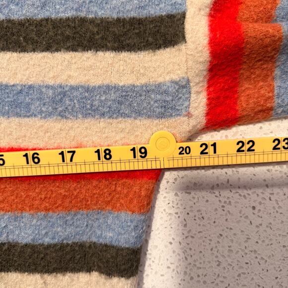 Madewell Striped Sweater Womens M Wool Alpaca Blend Pullover Coziest Yarn - Picture 6 of 9